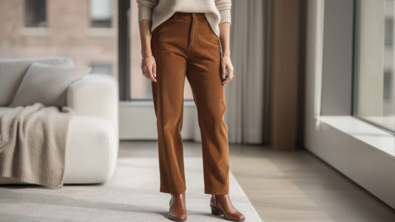 Pantalon velours côtelé femme : comment le choisir et l’assortir pour un look chic et confort