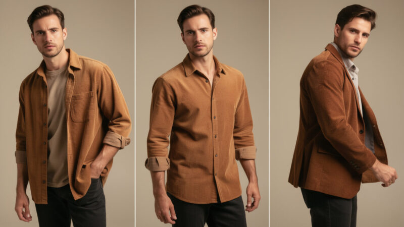 Chemise homme en velours côtelé : comment la porter ouverte, fermée ou superposée ?