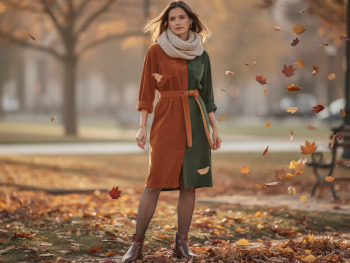 Robe chemise velours côtelé femme : la transformer en tenue phare de l’automne-hiver