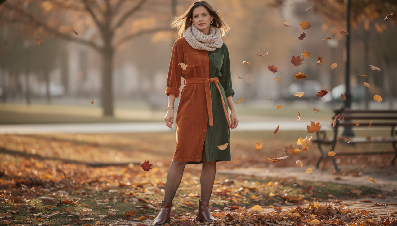 Robe chemise velours côtelé femme : la transformer en tenue phare de l’automne-hiver