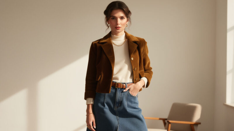 Veste velours côtelé femme : la pièce rétro qui fait tout le look, comment bien la styliser