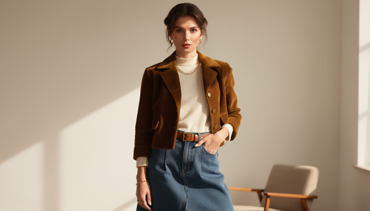 Veste velours côtelé femme : la pièce rétro qui fait tout le look, comment bien la styliser