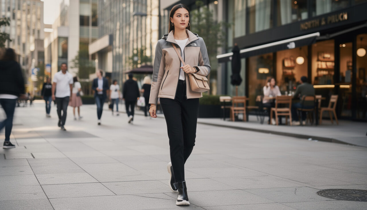 Blouson North Face femme : le styliser en ville sans avoir l’air de partir en randonnée