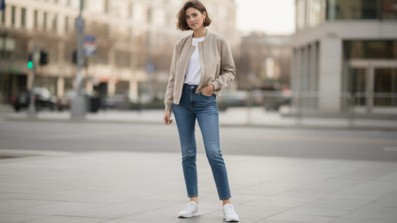 Blouson bombardier femme : le porter de façon moderne sans effet « costume »