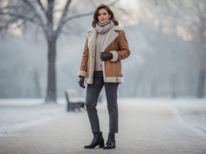 Blouson femme peau lainée : comment le styliser pour un look hiver cosy et élégant