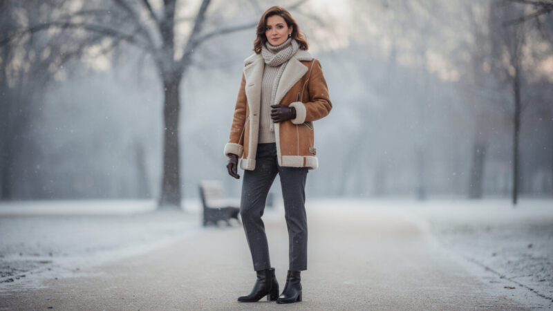 Blouson femme peau lainée : comment le styliser pour un look hiver cosy et élégant