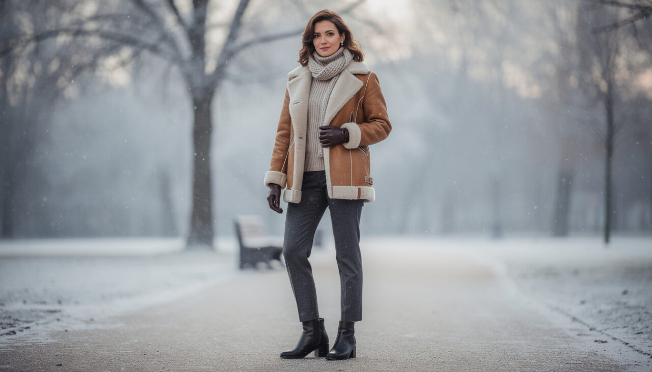 Blouson femme peau lainée : comment le styliser pour un look hiver cosy et élégant